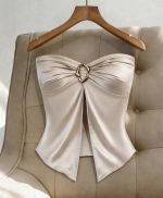 Top bandeau satén - Imagen 2