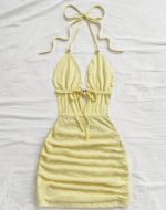 Vestido de encaje amarillo - Imagen 4